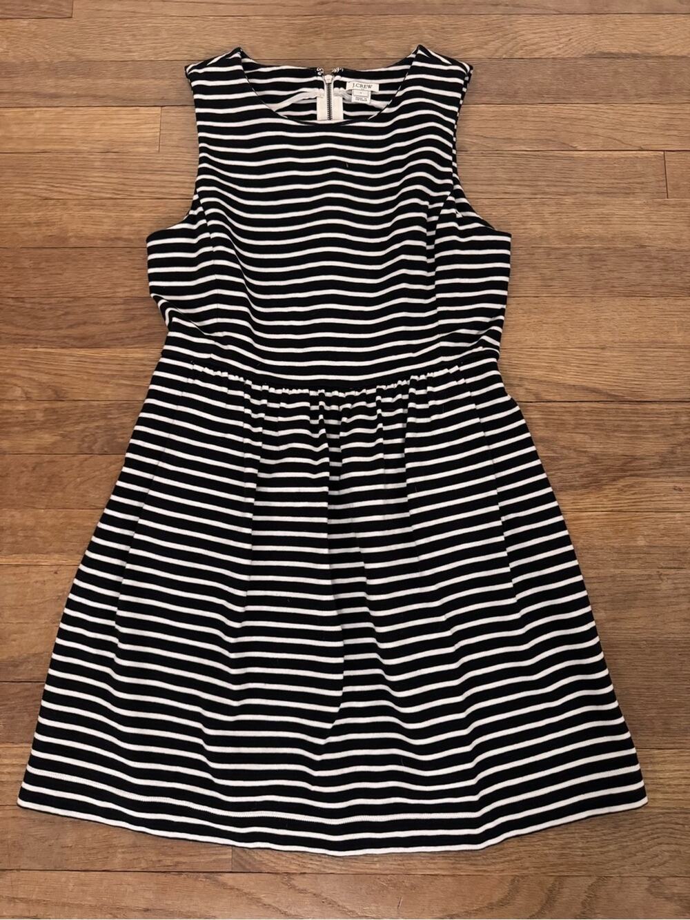 J.Crew Women's Black White Stripe Mini Dress - Size S
 b24
